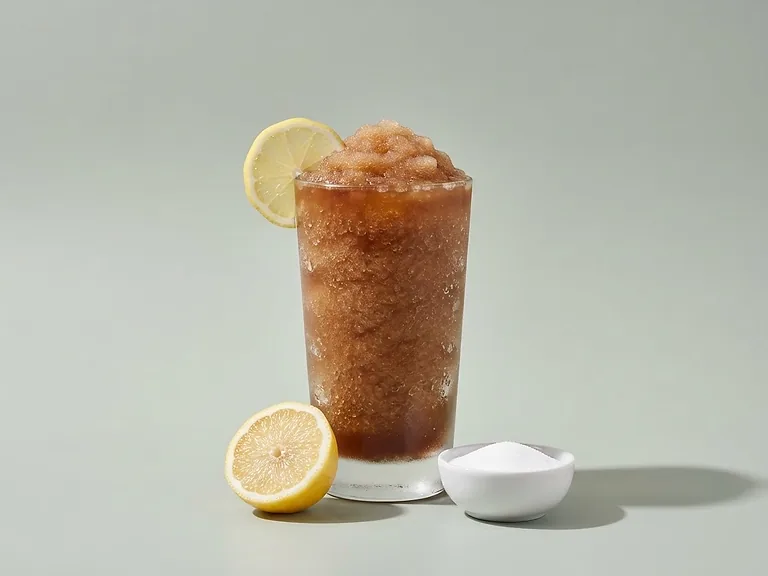 Diät-Limonade mit Erythrit im Glas, Kategorie Zuckerfrei